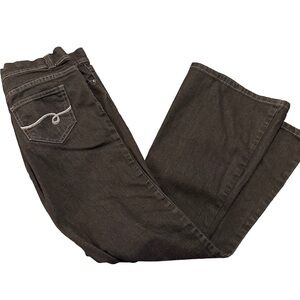 Faded Glory girls size 16 black Denim flare jeans